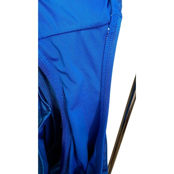 Victoria Secret Swimsuit Womans Large Blue Forever One Piece Halter Ruched Beach - Picture 5 of 6